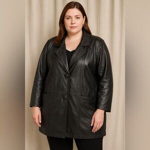 Preston & York Classic Black Leather Jacket